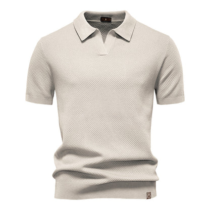 Chemise polo structurée pour homme – Coupe moderne respirante à texture élégante