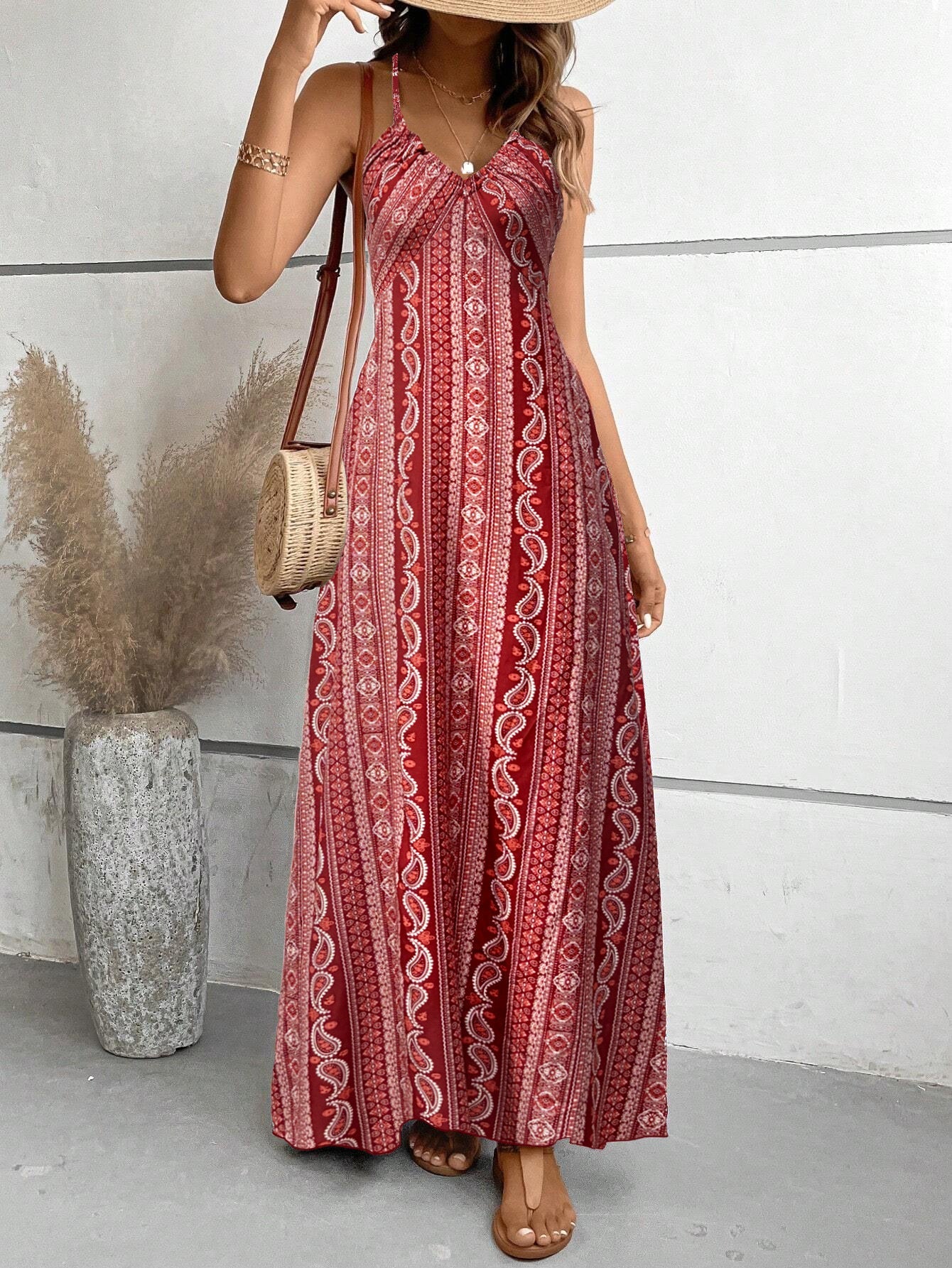 Abito maxi da donna stampato – Taglio fluido e aspetto estivo