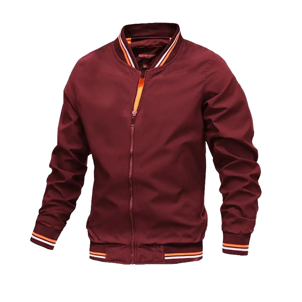 Veste Bomber Légère Décontractée Homme – Col Montant Stylé
