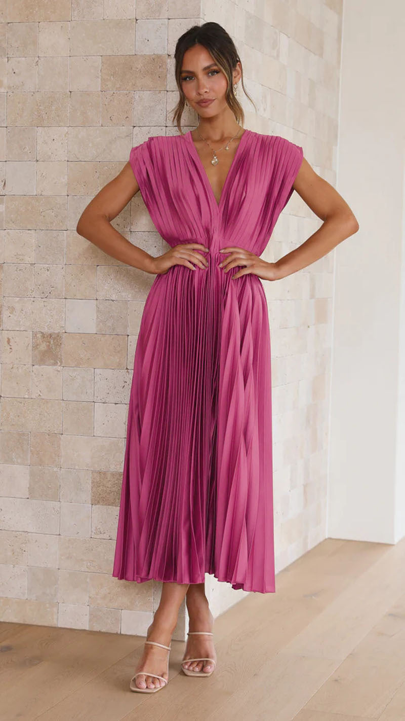 Robe de Soirée Longue Plissée élégante pour Femme