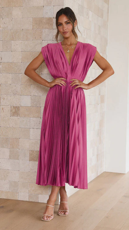 Robe de Soirée Longue Plissée élégante pour Femme
