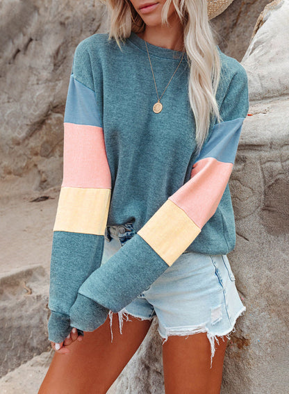 Jersey de mujer con mangas de colores – Informal y suave