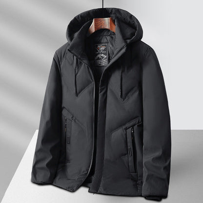 Veste Hivernale Premium à Capuche pour Homme – Manteau Zippé Ample Doublé Polaire