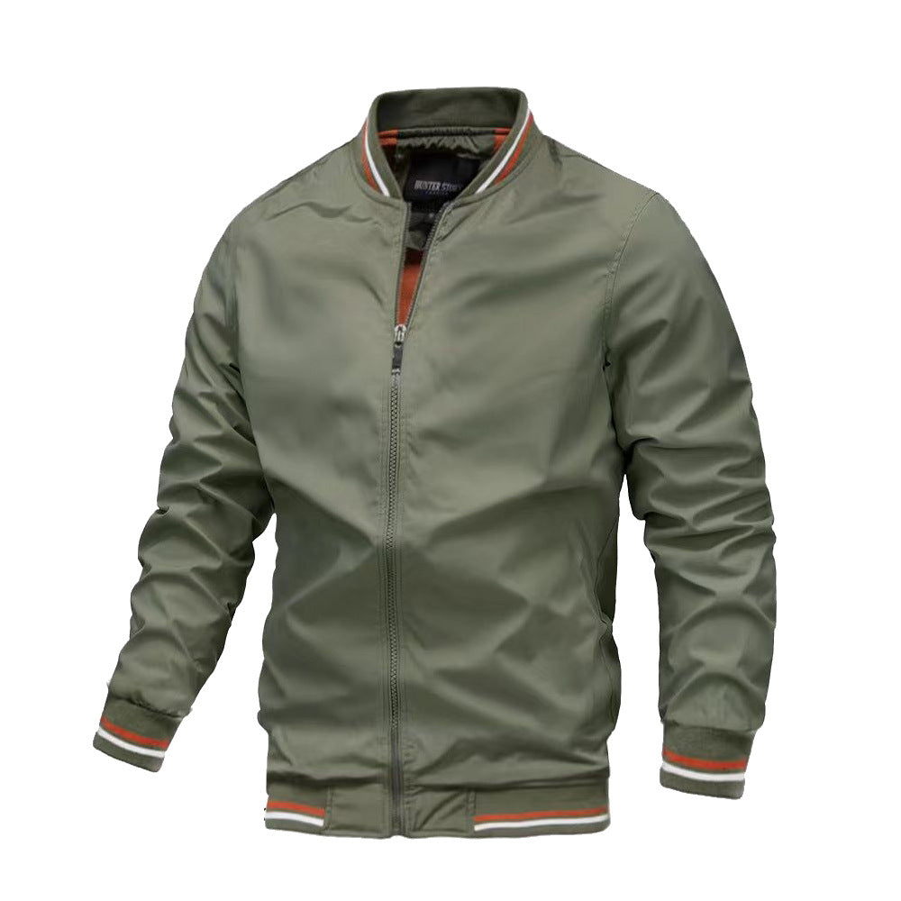 Veste Bomber Légère Décontractée Homme – Col Montant Stylé