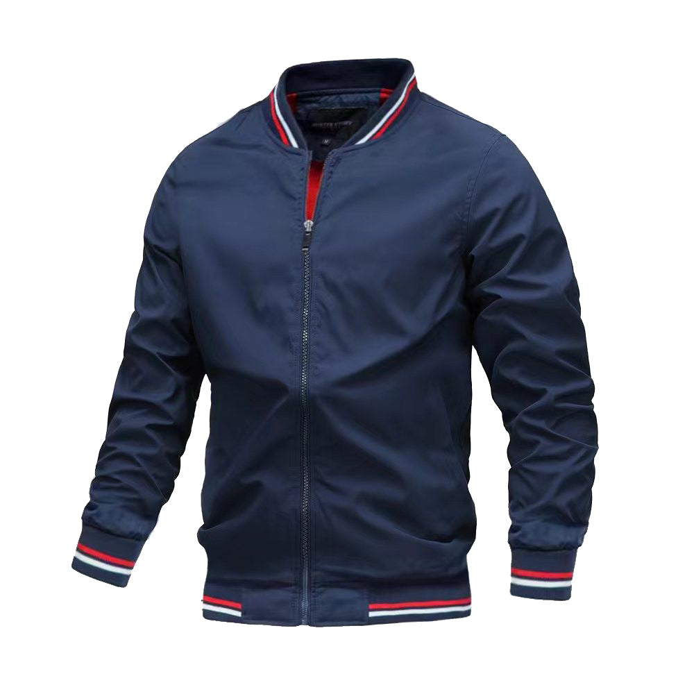 Veste Bomber Légère Décontractée Homme – Col Montant Stylé