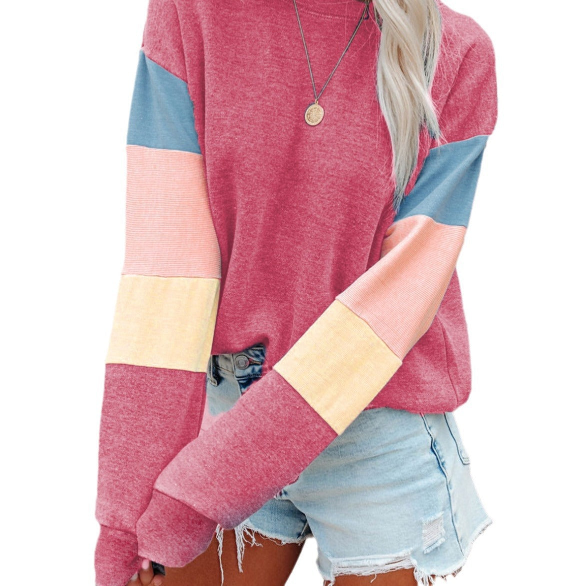 Jersey de mujer con mangas de colores – Informal y suave