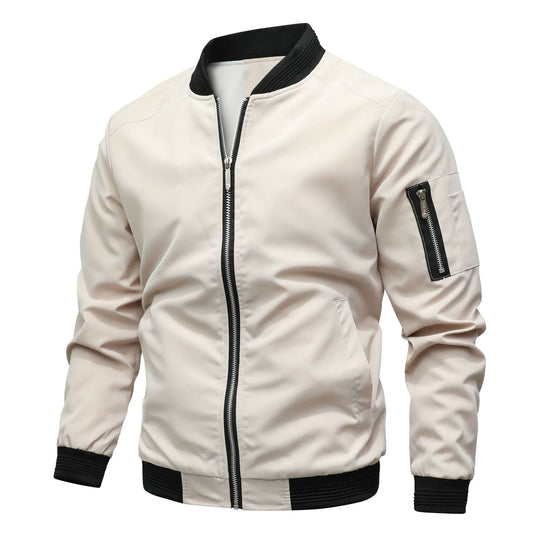 Blouson Bomber Homme à Fermeture Éclair – Stylé et Tendance