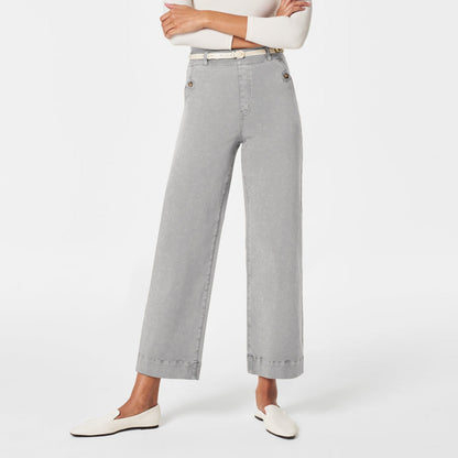 Pantalon Femme Taille Haute à Jambes Larges – Coupe Élégante et Confortable