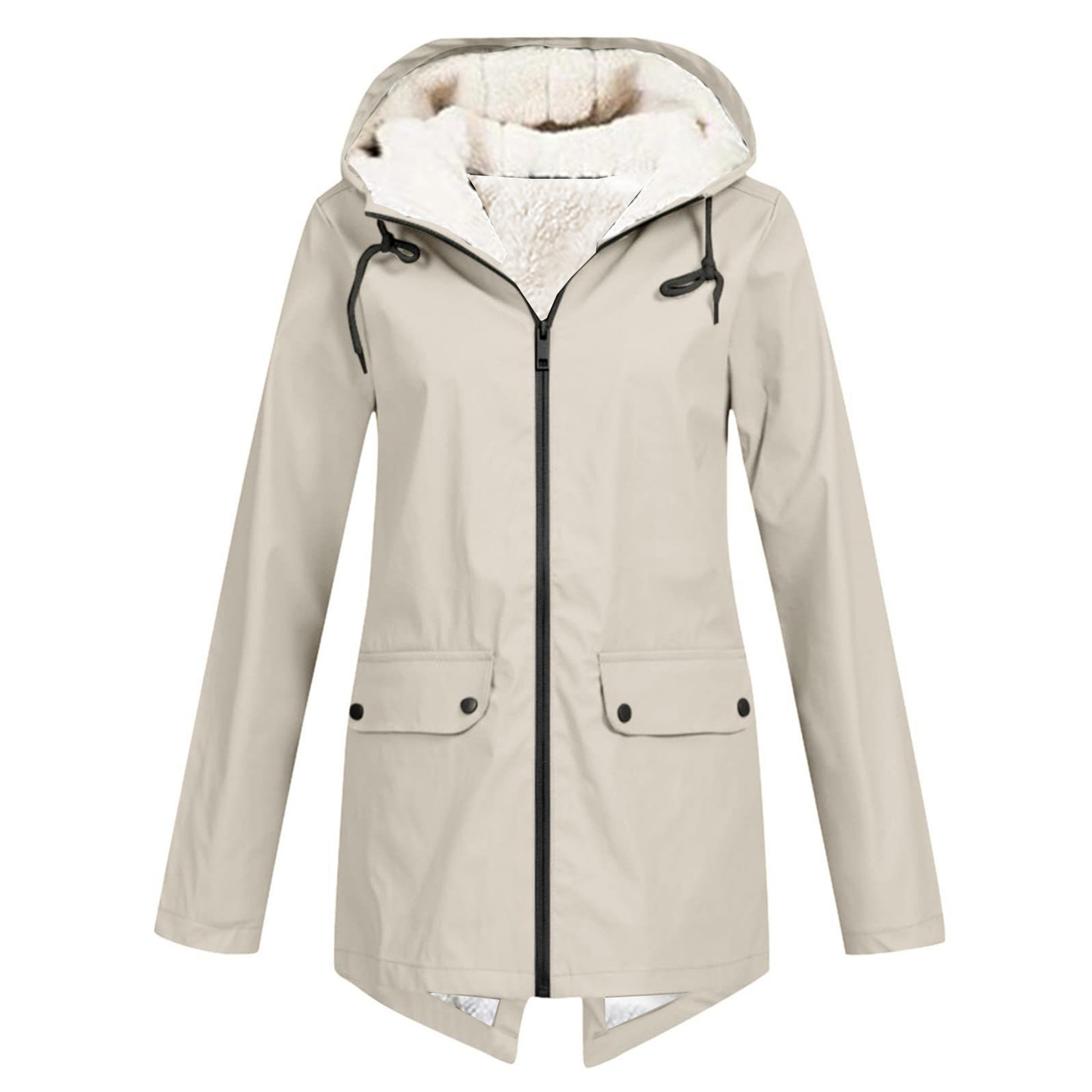 Veste Longue Doublée Polaire Femme – Parka d’Hiver Chaude