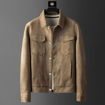 Veste en cuir suédé pour hommes | Élégante & durable | Design intemporel