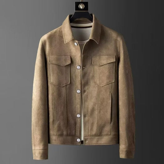 Veste en cuir suédé pour hommes | Élégante & durable | Design intemporel
