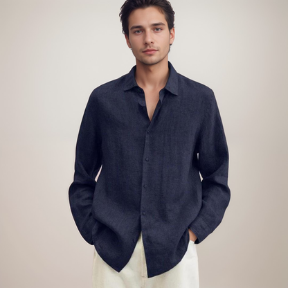 Chemise Homme en Lin Respirant à Manches Longues – Légère et Élégante