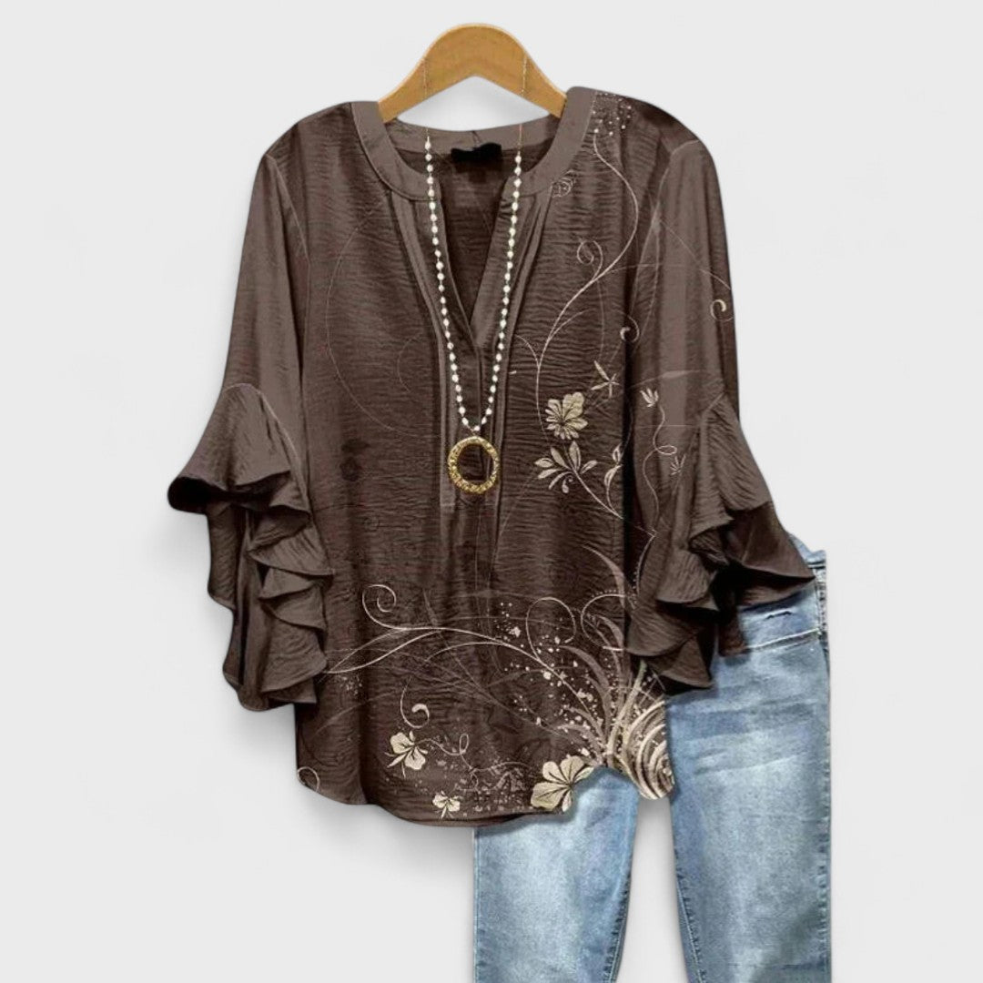 T-shirt femme leger imprime estival - Style casual frais et elegant