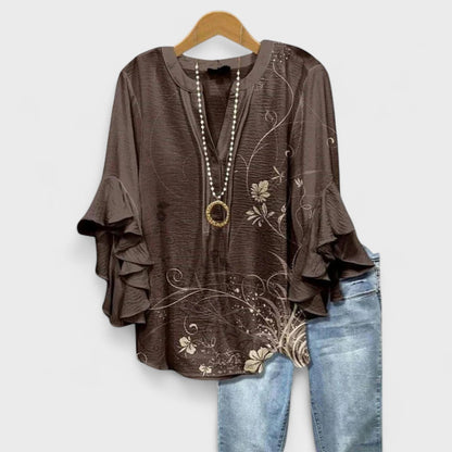 T-shirt femme leger imprime estival - Style casual frais et elegant