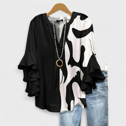 T-shirt femme leger imprime estival - Style casual frais et elegant