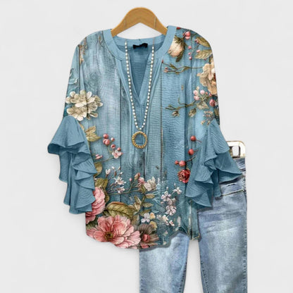 T-shirt femme leger imprime estival - Style casual frais et elegant