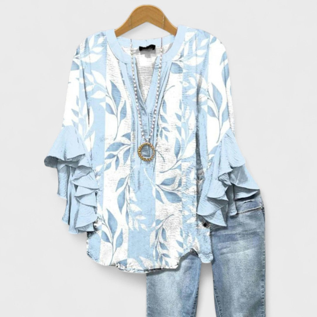 T-shirt femme leger imprime estival - Style casual frais et elegant