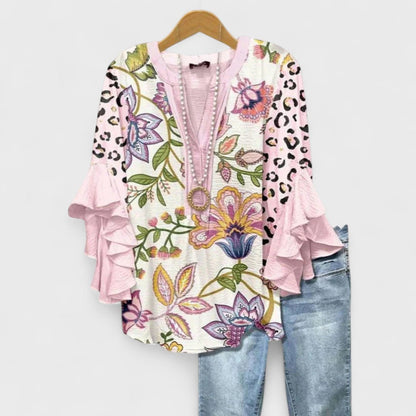 T-shirt femme leger imprime estival - Style casual frais et elegant