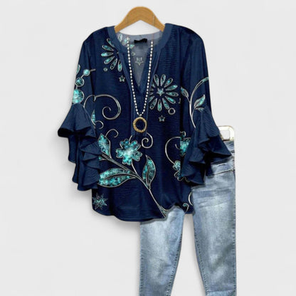 T-shirt femme leger imprime estival - Style casual frais et elegant