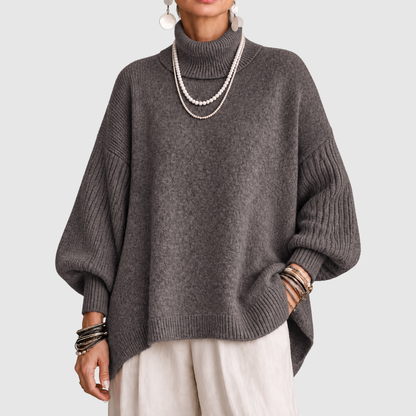 Women's soft draped sweater - Warm and elegant