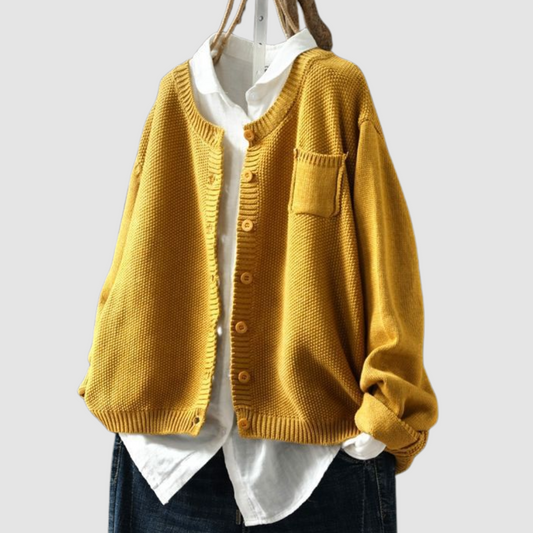 Gilet en Maille Côtelée Confortable pour Femme – Tricot Élégant