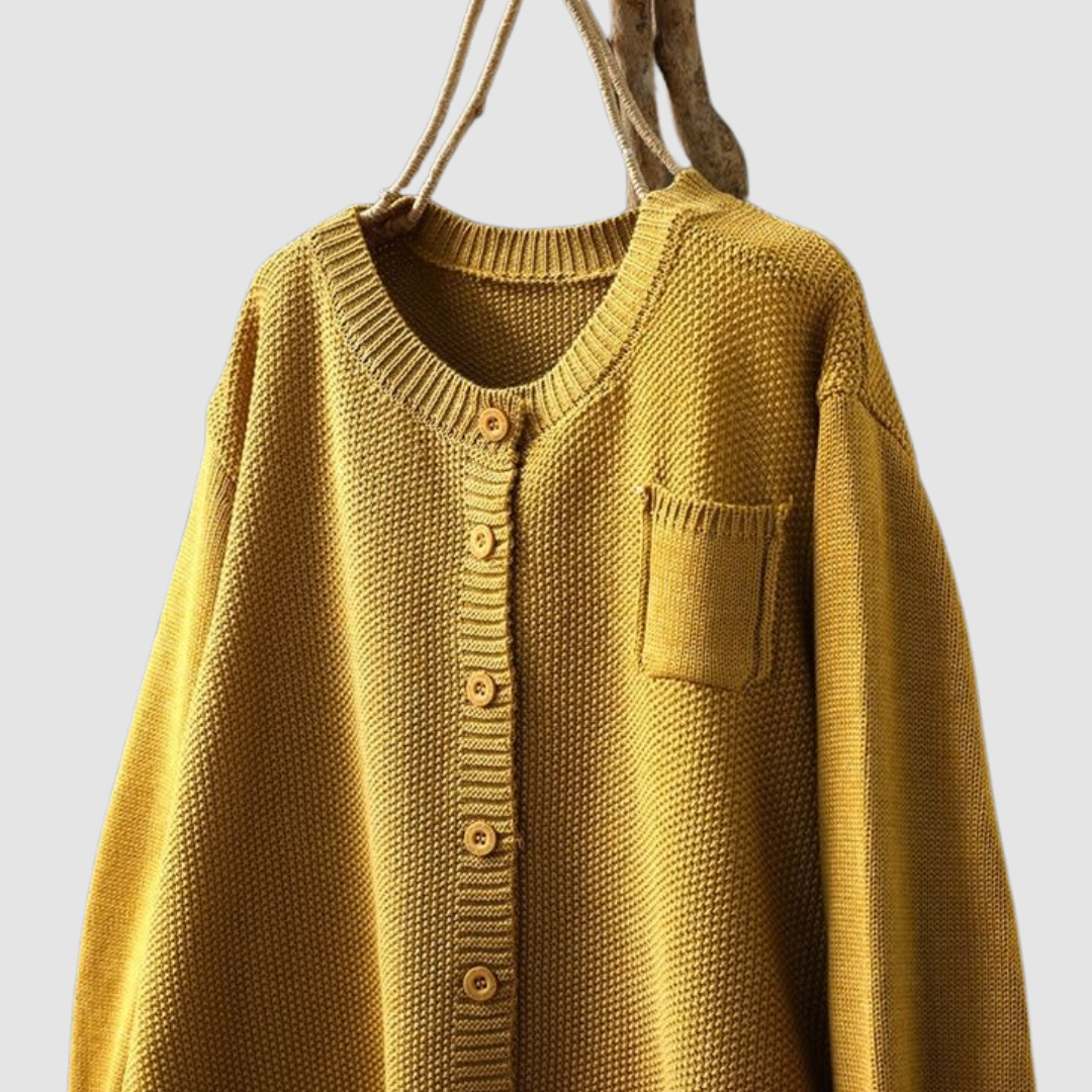 Gilet en Maille Côtelée Confortable pour Femme – Tricot Élégant
