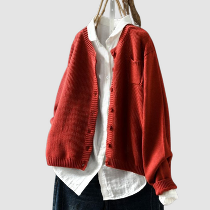 Gilet en Maille Côtelée Confortable pour Femme – Tricot Élégant