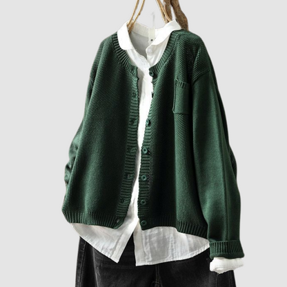 Gilet en Maille Côtelée Confortable pour Femme – Tricot Élégant