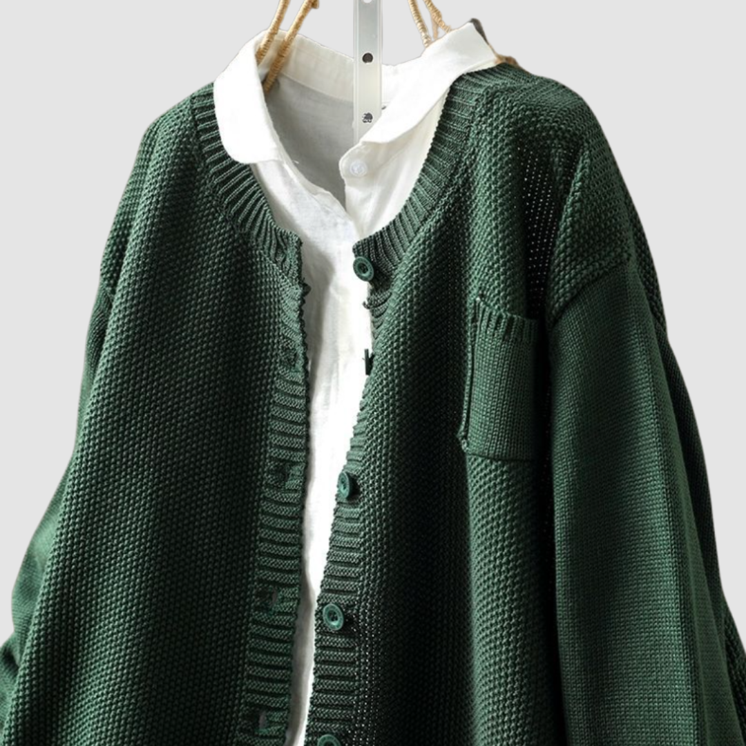 Gilet en Maille Côtelée Confortable pour Femme – Tricot Élégant