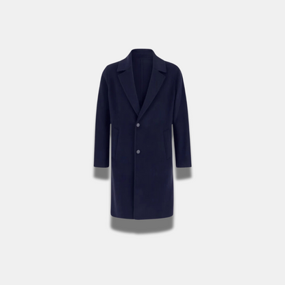 Manteau long bleu pour femmes, confortable et élégant