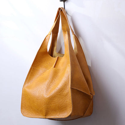 Sac bandoulière vintage oversize femme – Style cuir et grand format