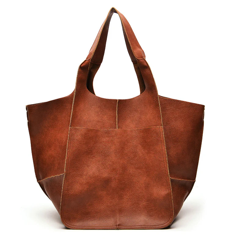 Sac bandoulière vintage oversize femme – Style cuir et grand format