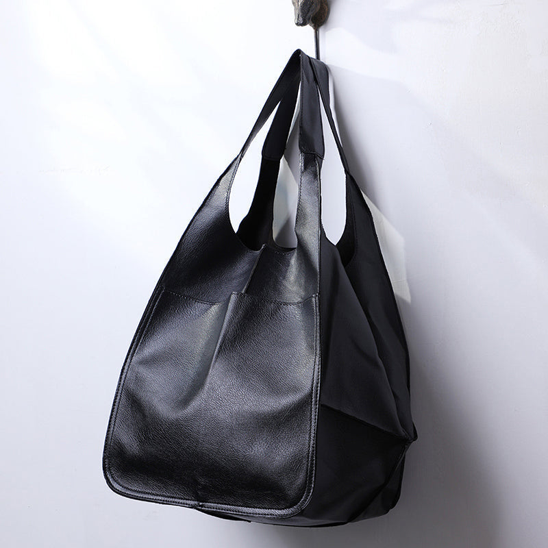 Sac bandoulière vintage oversize femme – Style cuir et grand format