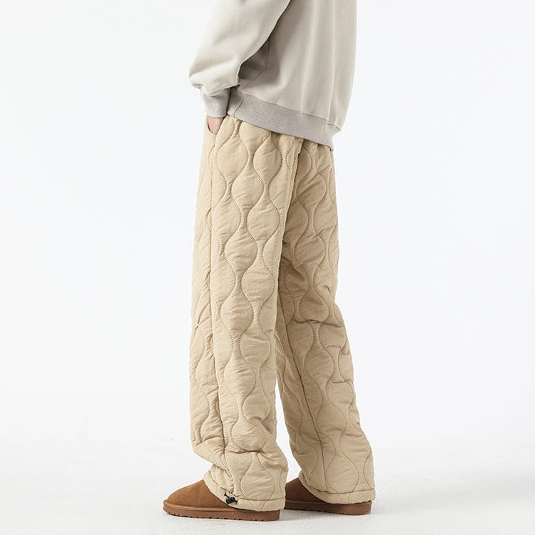 Pantalon Hiver Matelassé Homme à Coupe Ample – Pantalons Chauds et Confortables