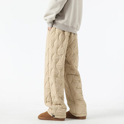 Pantalon Hiver Matelassé Homme à Coupe Ample – Pantalons Chauds et Confortables