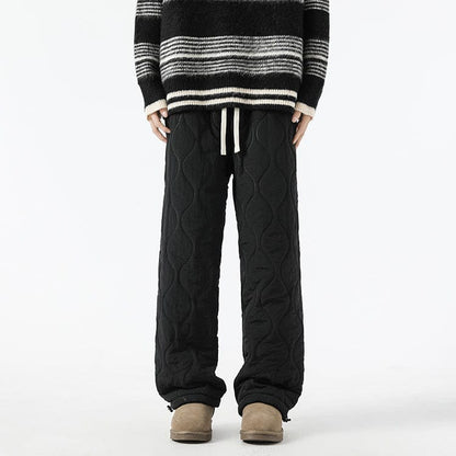Pantalon Hiver Matelassé Homme à Coupe Ample – Pantalons Chauds et Confortables