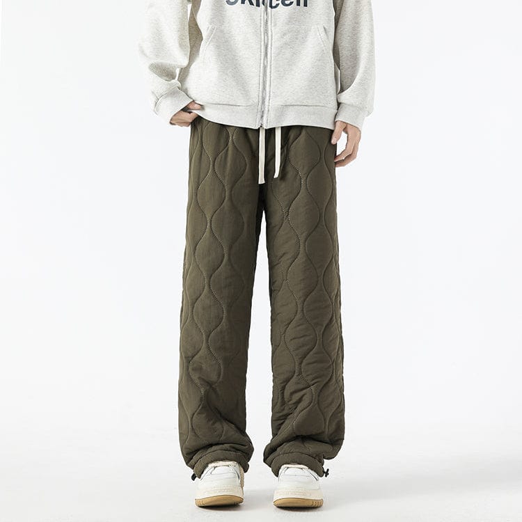 Pantalon Hiver Matelassé Homme à Coupe Ample – Pantalons Chauds et Confortables