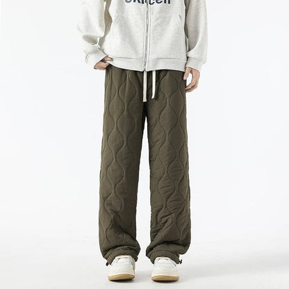 Pantalon Hiver Matelassé Homme à Coupe Ample – Pantalons Chauds et Confortables
