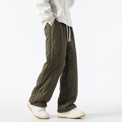 Pantalon Hiver Matelassé Homme à Coupe Ample – Pantalons Chauds et Confortables