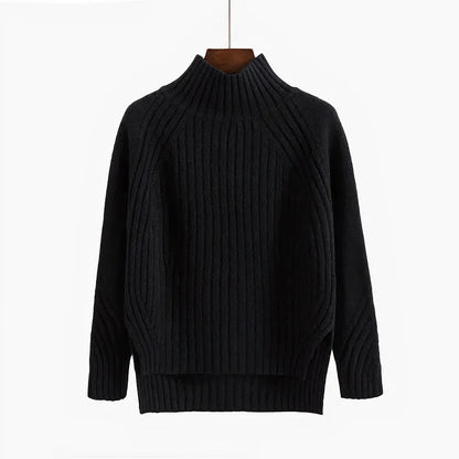 Pull Col Roulé Femme en Laine – Maille Douce et Chaude Confortable