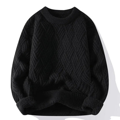 Pull Tricot Vintage Homme – Chandail Rétro Chaud Et Élégant
