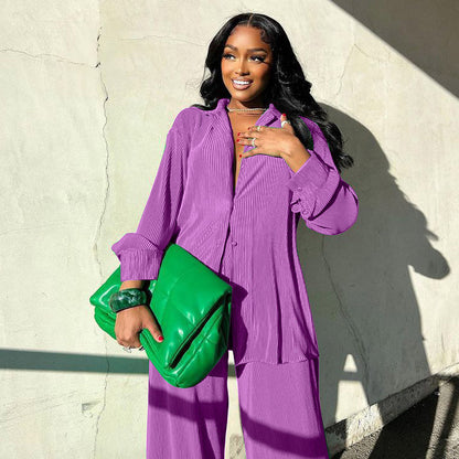Ensemble Décontracté Coloré Élégant Femme – Tenue Deux-Pièces Stylée et Confortable