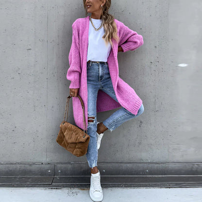 Cardigan Long Oversize pour Femme – Tricot Libre et Confortable
