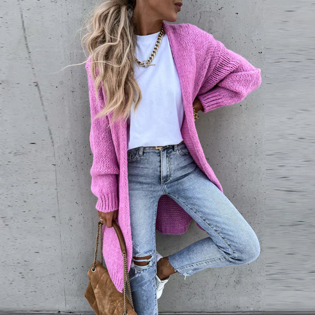 Cardigan Long Oversize pour Femme – Tricot Libre et Confortable