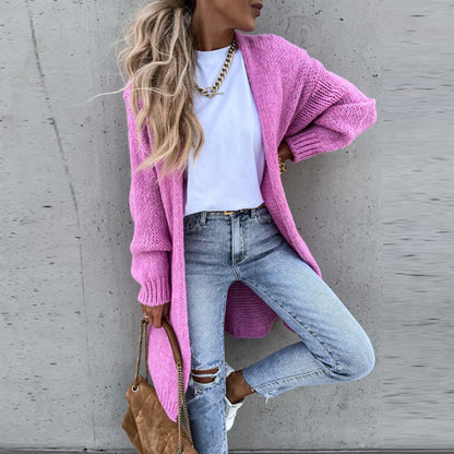 Cardigan Long Oversize pour Femme – Tricot Libre et Confortable