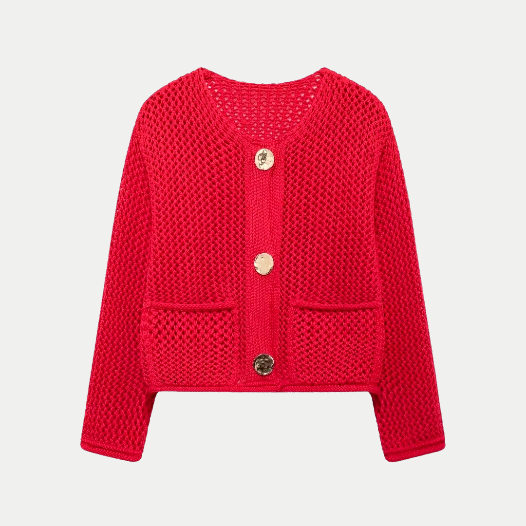 Cardigan en tricot boutonné élégant et confortable pour femme