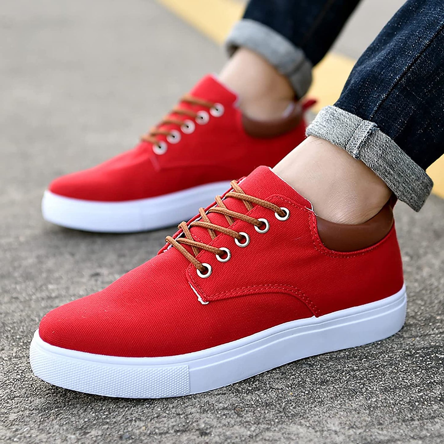 Homme Baskets cool avec semelles blanches