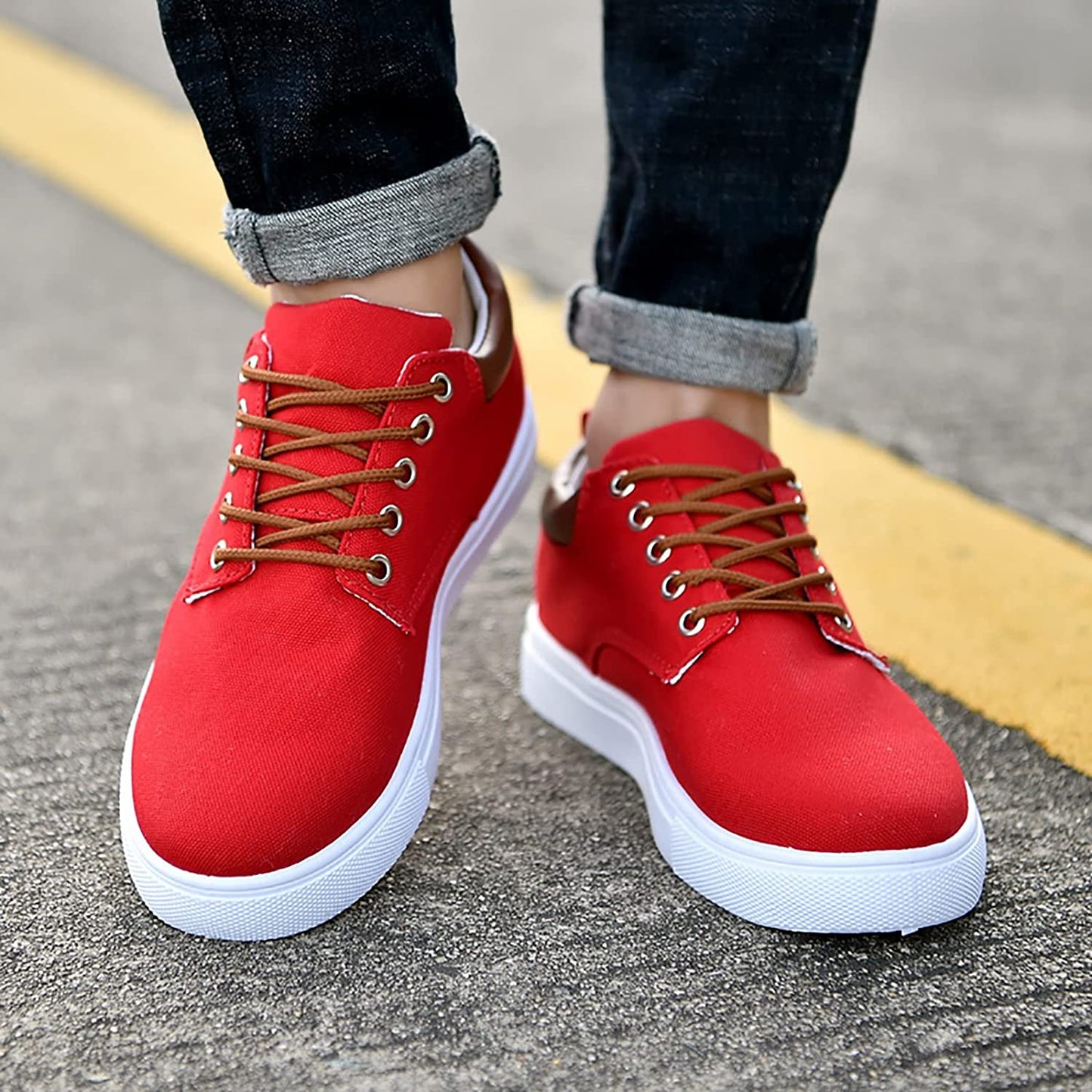 Homme Baskets cool avec semelles blanches