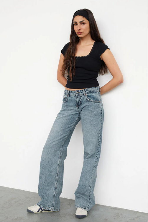 Jean taille basse pour femme – Jean stretch confortable et tendance