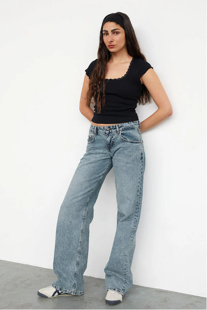 Jean taille basse pour femme – Jean stretch confortable et tendance
